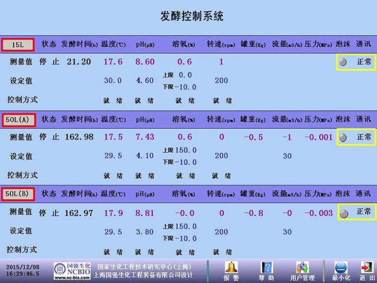 FUS-15L-50L(A)-50L(A)發(fā)酵控制系統(tǒng)的使用-1